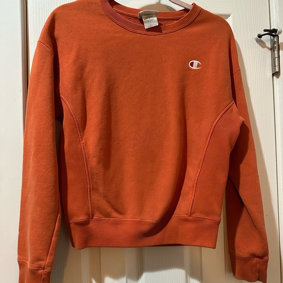 Champion Orange Sweatshirt vintage Y2K - Picture 1 of 3
